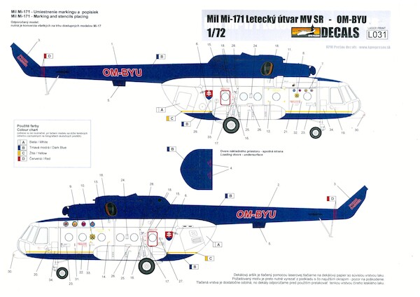 Mil Mi-171  OM-BYU (Letecky Utvar MV SR)  DEC-L031