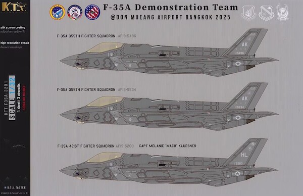 F35A Demontration team (355FS & 421FS- USAF) - Don Mueano Airport, Bangkok 2025 KTT-F35A-3201