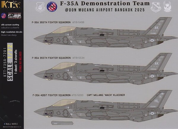 F35A Demontration team (355FS & 421FS- USAF) - Don Mueano Airport, Bangkok 2025 KTT-F35A-7201