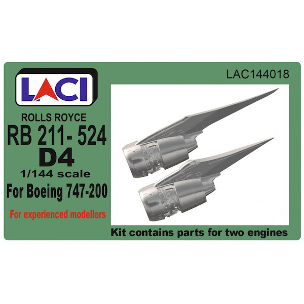 Rolls Royce RB211-524D-4 Engine for Boeing 747-200 (Revell) (2 engines included ) LAC144018