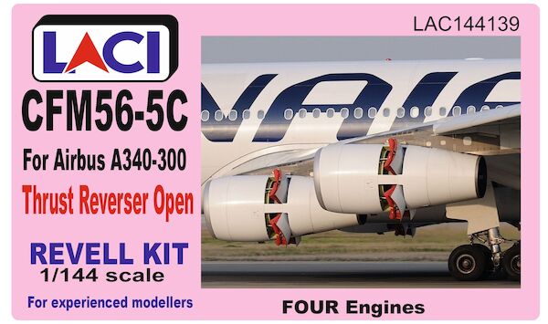 Airbus A340 CFM56-5C with open trust reversers  (Revell)  LAC144139