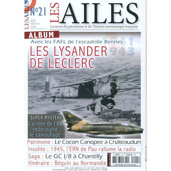 Les Ailes No 21: Lysander, Camouflaged Super Mystere's 37813071.....