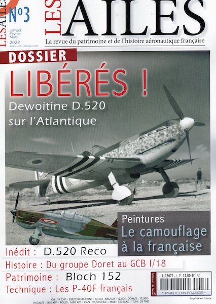 Les Ailes No 3 Libérés! dewoitine D.520 sur l'Atlantique 378130711200500030