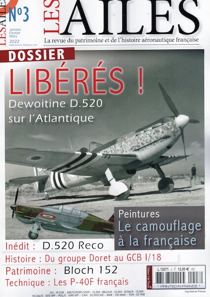 Les Ailes No 3  Librs! dewoitine D.520 sur l'Atlantique  378130711200500030