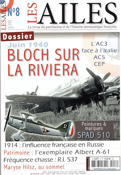 Les Ailes No 8 : Juin 1940 Bloch sur La Riviera 378130711300200080