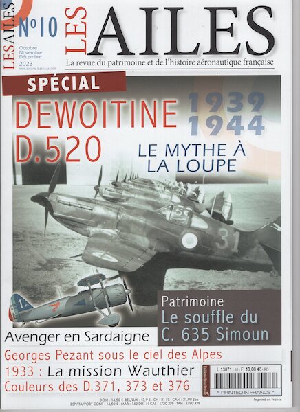 Les Ailes No 10: Dewoitine D.520  378130711300200100