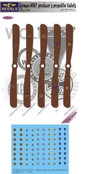 German WWI Propeller producer labels part 4 (Integral, Wolf, Garuda, LVG, Imperial) c3204