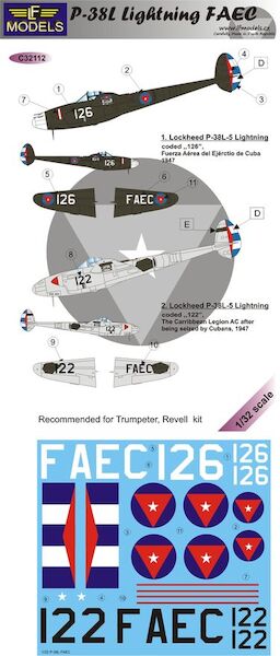 P38L Lightning Fuersa Aerea del Ejercito de Cuba C32112