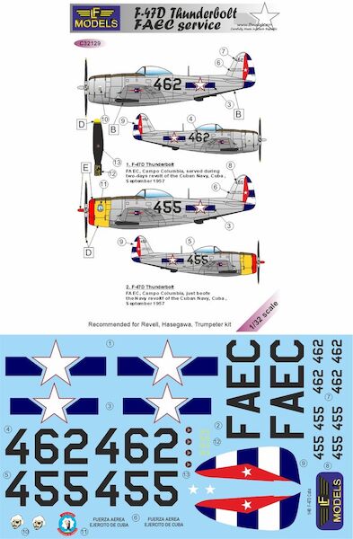Republic F47D Thunderbolt in FAEC -  Cuban service  c32129