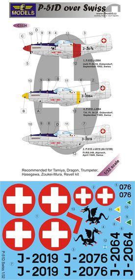 North American P51D Mustang over Swiss  c3224