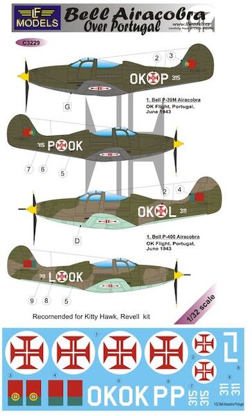 Bell P39 Airacobra over Portugal (P39M, P400)  C3229