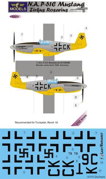 North American P51C Mustang (Luftwaffe Zirkus Rosarius Part 1) C3231