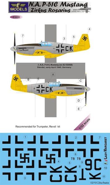 North American P51C Mustang (Luftwaffe Zirkus Rosarius Part 1)  C3231