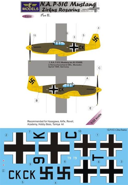 North American P51C Mustang (Luftwaffe Zirkus Rosarius Part 2) C3232