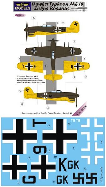Hawker Typhoon MK1b (Luftwaffe Zirkus Rosarius) C3233