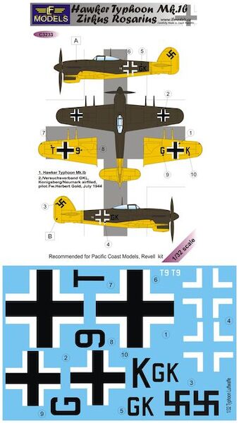 Hawker Typhoon MK1b (Luftwaffe Zirkus Rosarius)  C3233