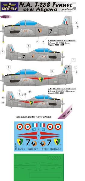 North American T28S Fennec over Algeria  c3239