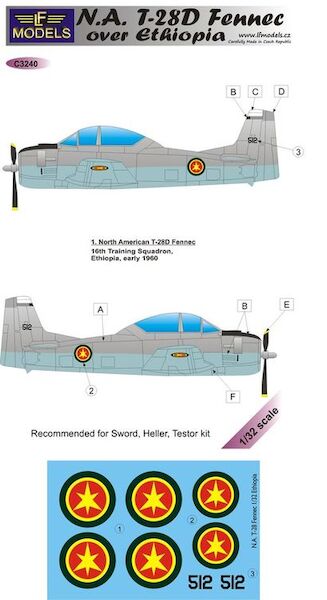 North American T28D Fennec over Ethiopia  c3240