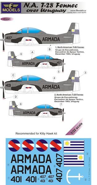 North American T28 Fennec over Uruguay c3241