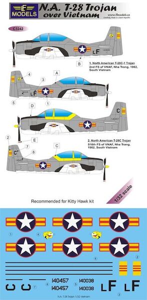 North American T28 Trojan over Vietnam  c3242