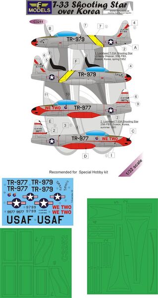 Lockheed T33 Shooting Star over Korea C3252