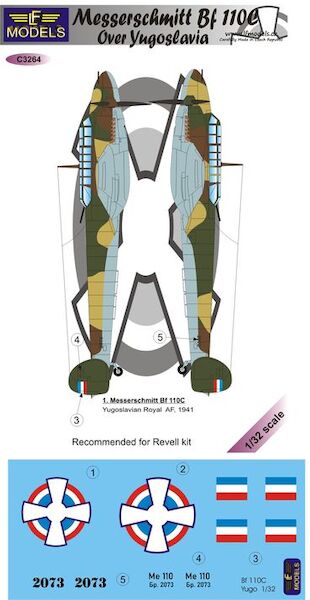 Messerschmitt BF110C over Yugoslavia  C3264