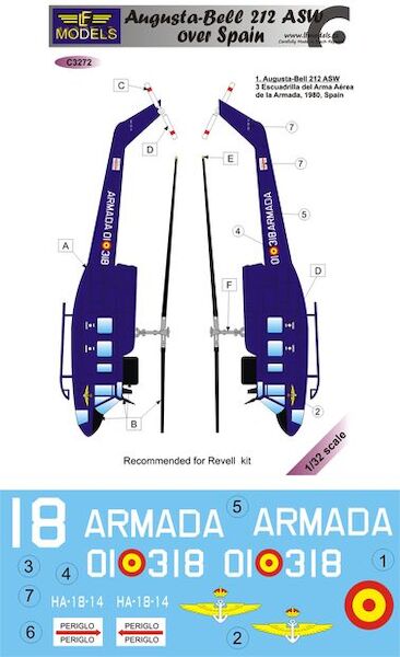 Augusta Bell AB212ASW  over Spain  C3272