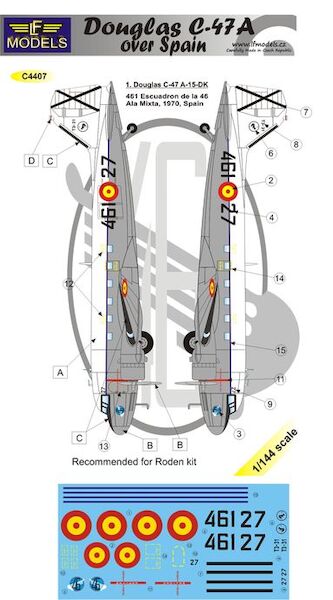 Douglas C47A Dakota over Spain  C4407