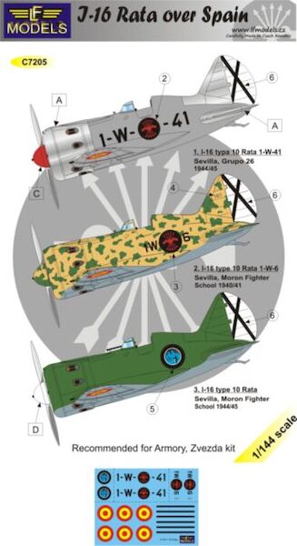 Polikarpov I16 Rata over Spain  C4412