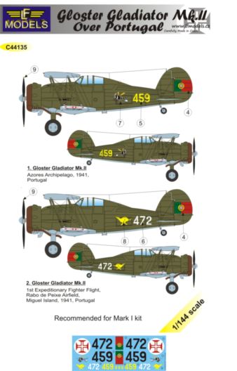 Gloster Gladiator MkII over Portugal c44135