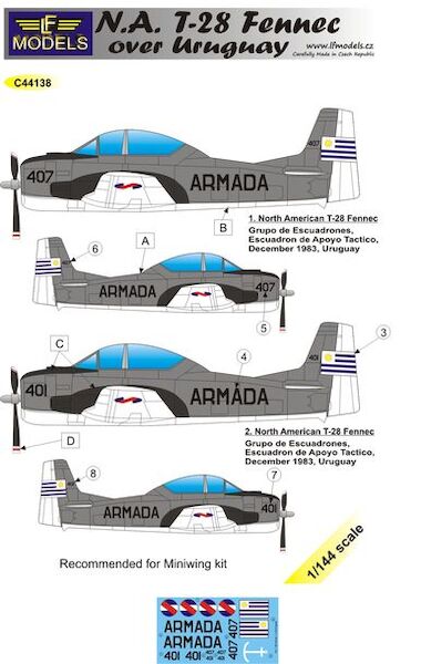 NA T28 Fennec over Uruguay  c44138