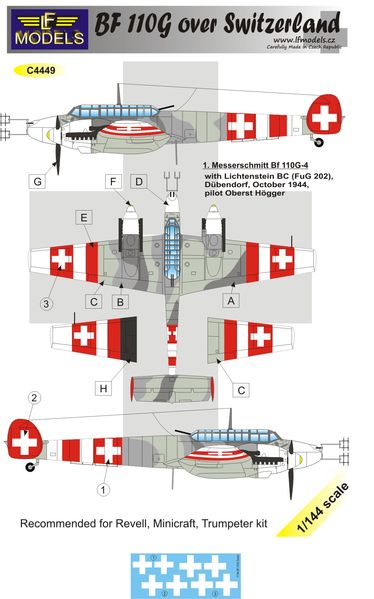 Messerschmitt BF110G over Switserland C4449