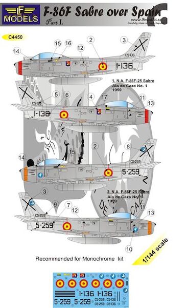 North American F86F Sabre over Spain Part 1 C4450
