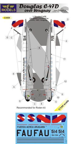 Douglas C47D Dakota over Uruguay  C4458