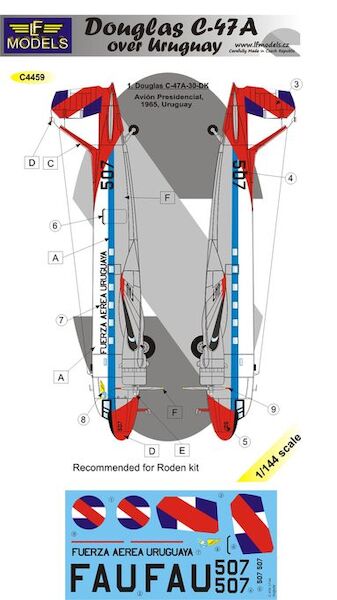 Douglas C47A Dakota over Uruguay  C4459