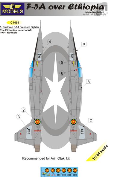 F5A Freedom Fighter Over Ethiopia  C4469