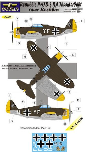 Republic P47D-2 Thunderbolt Razorback over Rechlin  C4473