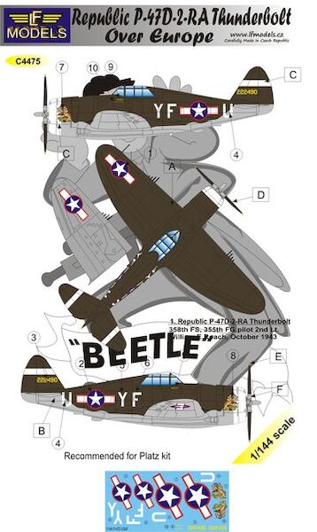 Republic P47D-2 Thunderbolt Razorback Over Europe C4475