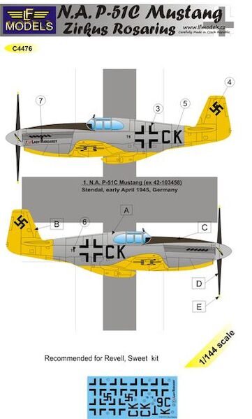 North American P51C Mustang Zirkus Rozarius Part 1 C4476