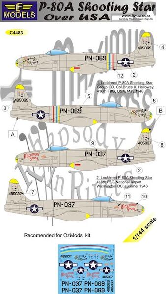 Lockheed P80A Shooting Star over USA C4483