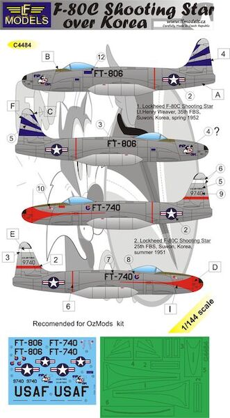 Lockheed F80C Shooting Star over Korea  C4484