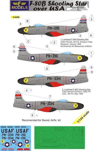 Lockheed F80B Shooting Star Over USA C4486