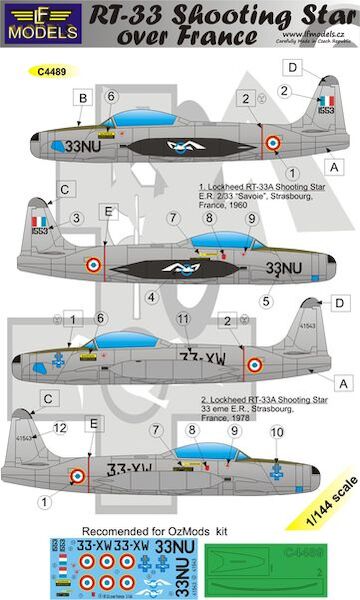 Lockheed RT33 Shooting Star over France C4489