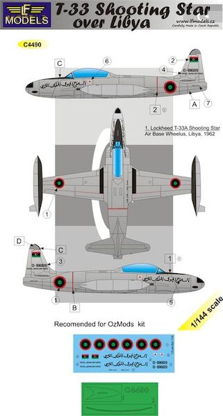 Lockheed T33 Shooting Star over Libya C4490