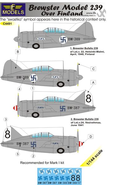 Brewster Buffalo Model 239 over Finland  C4492