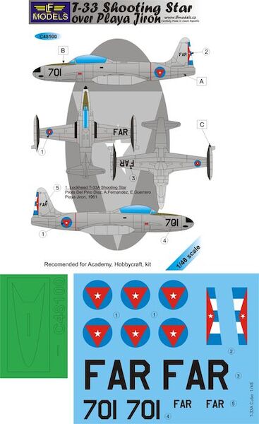 Lockheed T33 Shooting Star Over Playa Jiron (Cuba) C48100