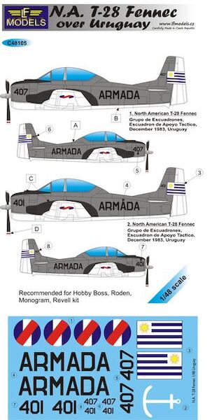 NA T28 Fennec over Uruguay  c48105