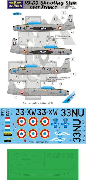 Lockheed RT33 Shooting Star over France c48109