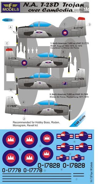 NA T28D Trojan over Cambodia  c48119
