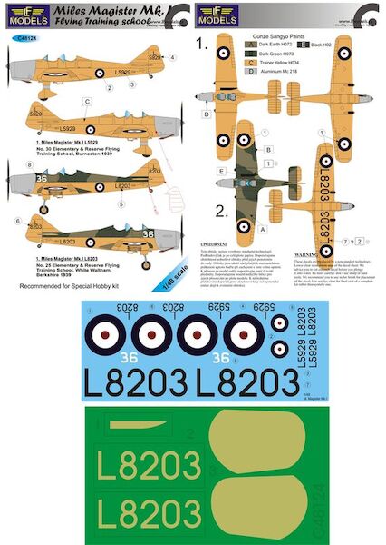 Miles Magister MK1 Flying Training School c48124